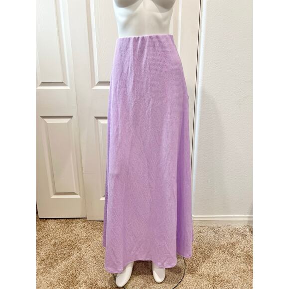 A & G by Dresscode LA Purple 2 pc Skirt and Bra top Set Spring Summer Party - Picture 6 of 7